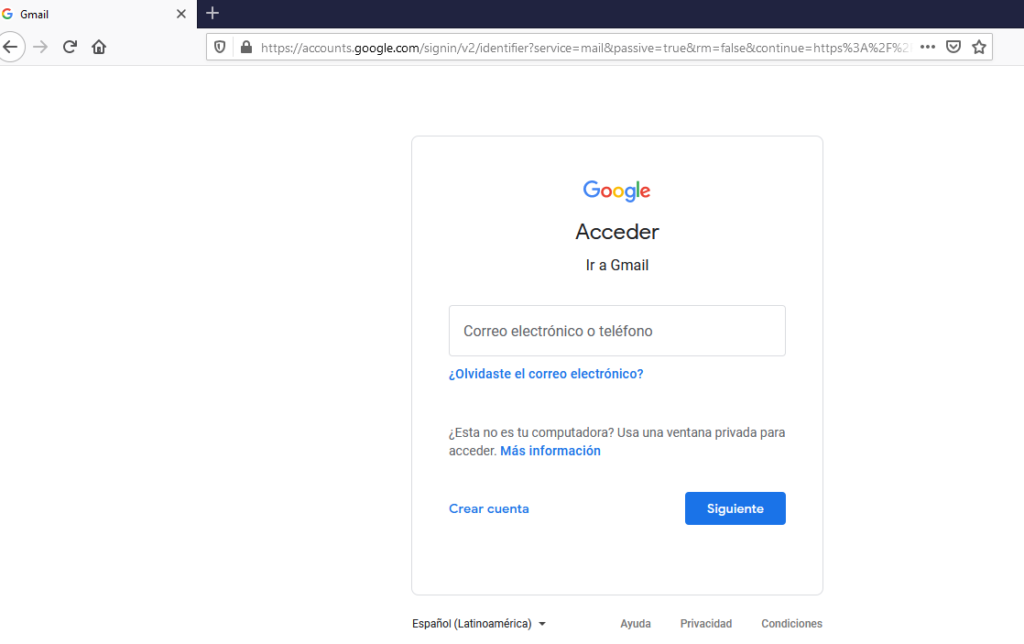 acceder a gmail